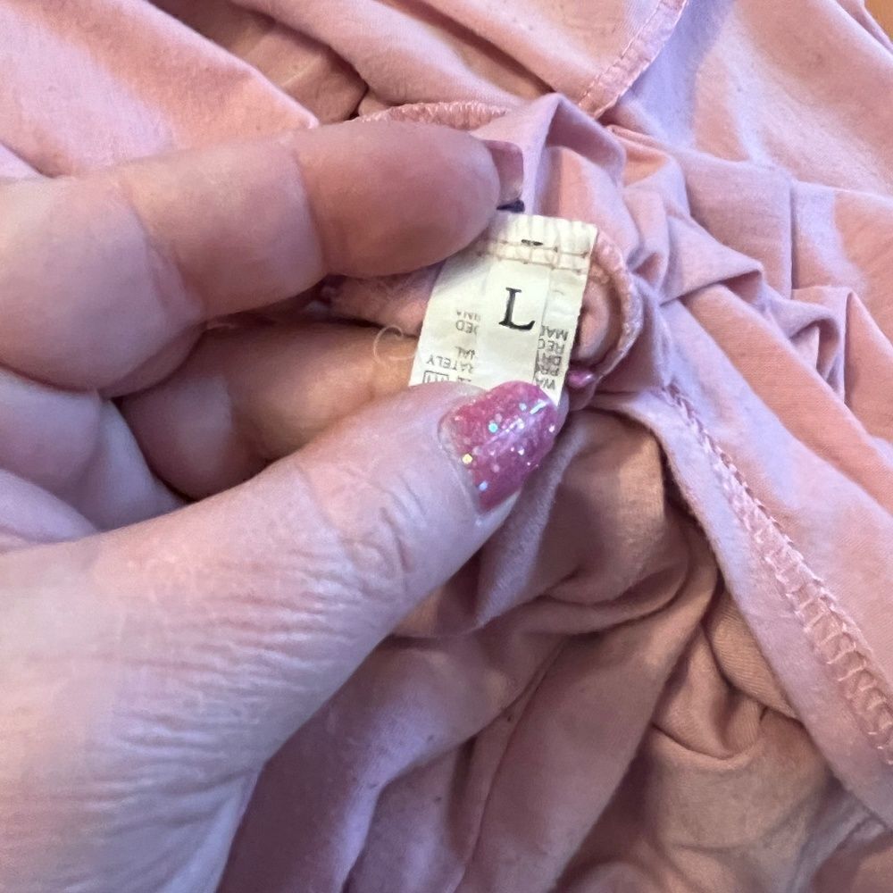 Pink Cotton Sundress Summer Dress Pockets Large Slit Up Both SidesβSOOO COMFY - Picture 9 of 9